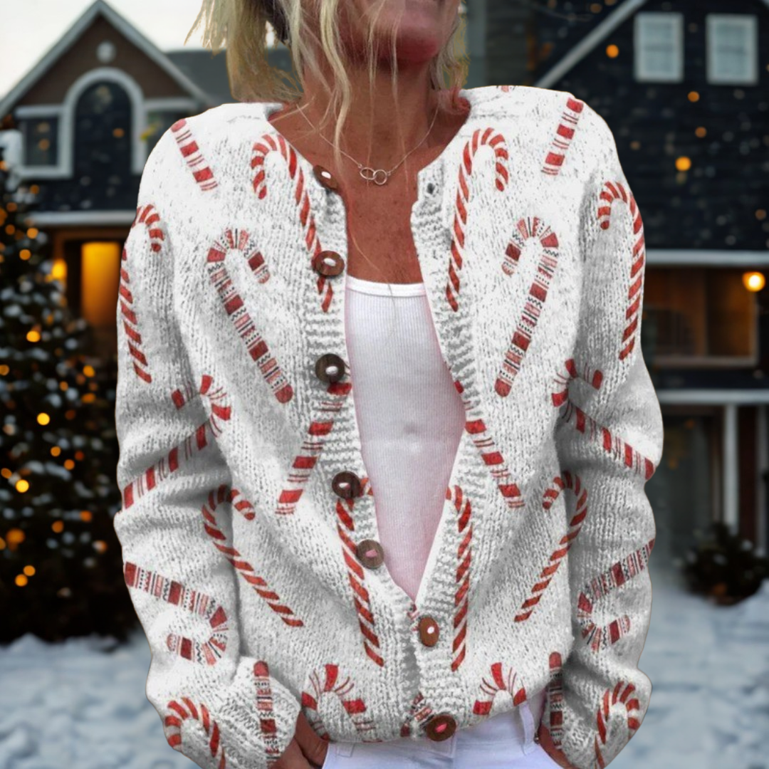 Carla | Festive Candy Cardigan